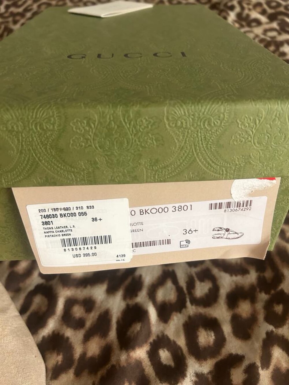 Gucci Authentic Green Summer Sandals 6.5 - Picture 4 of 8